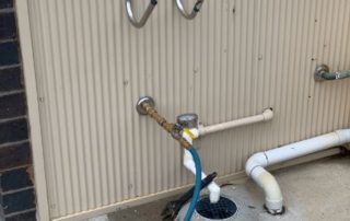 Investigating a leak at a school Investigating a leak at a school