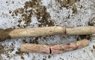 Split copper causing a leak Split copper causing a leak